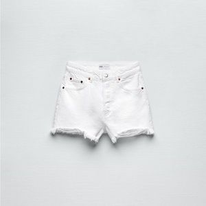 Zara High Waisted white shorts